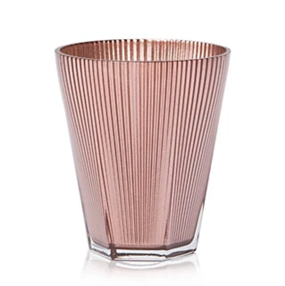 VIETRI Accordion Glasses Made in Italy Copper Set of 12 Tumblers